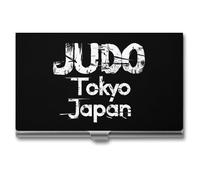 Japan Judo Tokyo Business Card Wallet Credit Card Holder Metal Square Small Pocket Purse
