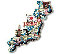 Japan Jumbo Country Map Magnet by Classic Magnets, Collectible Souvenirs Made in The USA