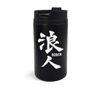 Japan Kanji Ronin Samurai Shinobi Engraved Art Travel Mug Cup Insulated