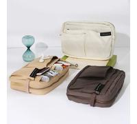 Japan Kokuyo One Meter New Pure Bag - Multifunctional Pencil Pouch for Students, Large Capacity Stationery Storage 1pc light brown