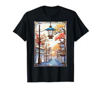 Japan Kyoto Street Japanese Aesthetic Stained Glass T-Shirt