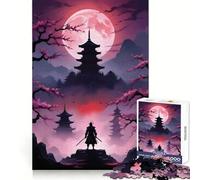 Japan Landscape Samurai Puzzle for Adults 1000 Pieces Logic Game Creative Fun Pattern Assemble Unique Gift (50x75cm)