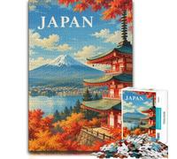 Japan Landscape with Pagoda and Mountain Jigsaw Puzzle, 1000 Piece | For a puzzle gift at Christmas: Adult jigsaw puzzle with 1000 pieces suits quiet moments between celebrations.