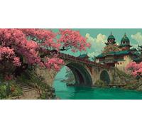 Japan Large Diamond Art for Adults, 5D Diamond Painting Landscape, DIY Full Drill Gem Art Mosaic Making Kits, Cross Stitch Kits for Adults for Room Decor, Gifts for Women 120x60cm - SW2511V14