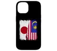 Japan Malaysia Half Flag Japanese Malaysian Heritage Case for iPhone 14