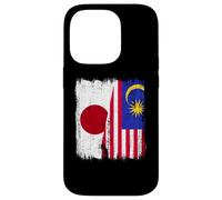 Japan Malaysia Half Flag Japanese Malaysian Heritage Case for iPhone 14 Pro