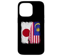 Japan Malaysia Half Flag Japanese Malaysian Heritage Case for iPhone 14 Pro Max