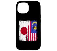 Japan Malaysia Half Flag Japanese Malaysian Heritage Case for iPhone 15