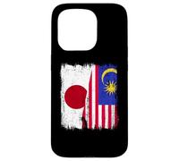 Japan Malaysia Half Flag Japanese Malaysian Heritage Case for iPhone 15 Pro