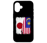 Japan Malaysia Half Flag Japanese Malaysian Heritage Case for iPhone 16