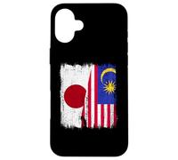 Japan Malaysia Half Flag Japanese Malaysian Heritage Case for iPhone 16 Plus
