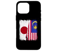 Japan Malaysia Half Flag Japanese Malaysian Heritage Case for iPhone 16 Pro Max