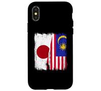 Japan Malaysia Half Flag Japanese Malaysian Heritage Case for iPhone X/XS