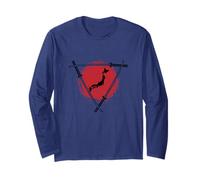 Japan Map and Samurai Sword Steel Meets Ink Long Sleeve T-Shirt