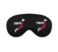 Japan Map Tokyo Japanese Flag Sleep Eye Mask Night Shade Cover Soft Adjustable for Travel Naps