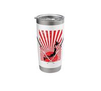 Japan Map with Samurai Sword Cut Through History Stainless Steel Insulated Tumbler