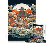 Japan Minimalist Puzzle for Teenagers 1000 Pieces Sharp Brain Decompress Family Bond Birthday Idea (38x52cm)