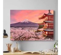 Japan Mount Fuji Cherry Blossoms Canvas Wall Art Print Decoration (61cm X 41cm)