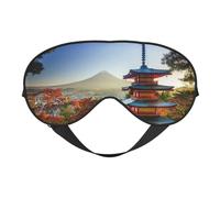 Japan Mount Fuji Landscape Double Sided Sleep Mask, Adjustable Blackout, Silk-Like Eye Mask for Sleeping,Travel, Soft, Breathable, Lightweight Comfortable Blindfold