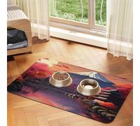 Japan Mount Fuji Landscape Durable Pet Absorbent Tablecloth Non-Slip Dining Pad For Dog Cat Food Water Bowls Feeder Mat