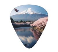 Japan Mount Fuji Landscape Guitar Picks Set-Premium Abs Material,Various Thicknesses-Enhance Your Playing Experience
