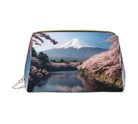 Japan Mount Fuji Landscape Makeup Organizer, Travel-Friendly Toiletry Pouch for Cosmetics, Skincare, Accessories