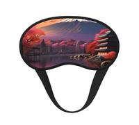 Japan Mount Fuji Landscape Print Adults Kids Light Blocking Eye Cover for Travel Daily Use Nap Insomnia Camping