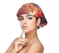Japan Mount Fuji Landscape Print Adult's Satin Sleeping Cap, Maintain Hairstyle, and Ensure Comfortable Sleep, 13 inches Black, Black, One size