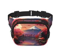 Japan Mount Fuji Landscape Print Fanny Pack for Women Men Waist Bag with Adjustable Strap for Travel Hiking Cycling