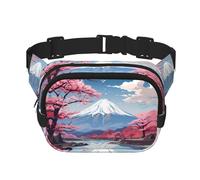Japan Mount Fuji Landscape Print Fanny Pack for Women Men Waist Bag with Adjustable Strap for Travel Hiking Cycling