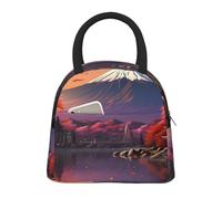 Japan Mount Fuji Landscape Print Insulated Lunch Bag Portable Leakproof Reusable Tote Work School Picnic Boys Girls