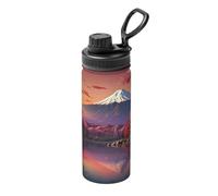 Japan Mount Fuji Landscape Printing 18oz Sports Insulated Kettle Drinking Cup Stainless Steel Portable Cup For Gym