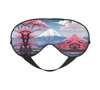 Japan Mount Fuji Landscape Printing Double-Sided Design Sleep Aid, Soft Eye Mask for Sleep,Yoga,Adjustable Strap, Blocks Light