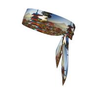 Japan Mount Fuji Landscape Printing One-Pack Tie Headbands Moisture Wicking Athletic Sports Head Band For Men And Women