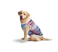 Japan Mount Fuji Landscape Soft Cotton T-Shirt Vest For Large Dogs, Print Pet Clothes Breathable Pet Pullover Tee Sleeveless Sweatshirt (3xl-5xl)