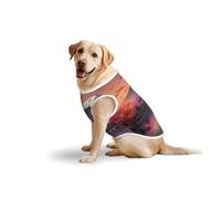 Japan Mount Fuji Landscapeprint Medium Large Pets Vest Breathable Cozy Home Party Sleeveless Tank Top T-Shirt