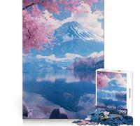 Japan Mount Fuji Sakura 1000 Piece Jigsaw Puzzle for Adults Stress Relief Play Anxiety Relief Hard Challenge Wall Art (50x75cm)