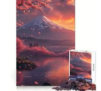 Japan Mount Fuji Sakura 1000 Pieces Jigsaw Puzzles for Adults Strong Logic Sharp Color Fun Challenge (38x52cm)