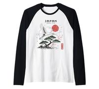 Japan Mount Fuji Torii Gate Sunset Japanese Landscape Raglan Baseball Tee