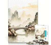 Japan Mountain River 1000 Piece Jigsaw Puzzles- Enjoyable Game Bright Color Family Enjoyable Perfect Art (50x75cm)
