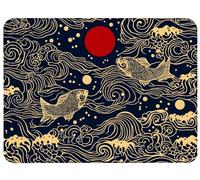 Japan Mouse Mat 250x210x3mm Sun Mouse Pad, Thick Non-Slip Rubber Base Desk Mat and Stitched Edge, Optimised for Gaming Sensors Mousepad Office Accessorie for Home Computers Learning Laptop PC,Model638