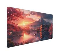 Japan Mouse Mat 600x400 mm Large Mouse Pad Mountain Waterproof Desk Mat with Non-Slip Rubber Base, Smooth Surface to Improve Precision and Speed, xxl Gaming Mousepad for Computer, PC, Laptop 2S-257