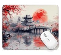 Japan Mouse Mat, Small Mouse Pad 340 x 280 x 3 mm Anti-Slip Base, A-3495