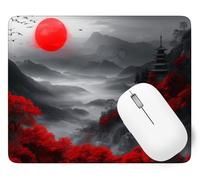Japan Mouse Mat, Small Mouse Pad Landscape Waterproof Gaming Mousepad, Mini Desk Mat 34 x 28 cm with Anti-Slip Base, Stitched Edges Mousepad, Keyboard, Mousemats for Desk, Gifts for Women p1j-203