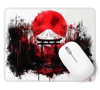 Japan Mouse Mat, Small Mouse Pad Landscape Waterproof Gaming Mousepad, Mini Desk Mat 60 x 40 cm with Anti-Slip Base, Stitched Edges Mousepad, Keyboard, Mousemats for Desk, Gifts for Women p1j-523
