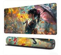 Japan Mouse Pad 1600 x 800 x 3 mm XXL Desk Mat Girl Mouse Mat, Extended Japanese Mousepad Large Desk Pad with Non-Slip Base and Stitched Edge Office Accessories for Home Computers Gaming Work,Model172