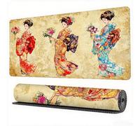 Japan Mouse Pad 1600 x 800 x 3 mm XXL Desk Mat Woman Mouse Mat, Extended Japanese Mousepad Large Desk Pad with Non-Slip Base and Stitched Edge Office Accessories for Home Computers Gaming Work,Model55