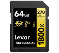 Japan NEW Lexar Professional 1800x SDXC 64GB UHS-II U3 V60 LSD064-1800X