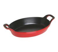 Japan NEW Staub Oval Stackable Cherry Dish 24cm Enamel Iron 40509-897