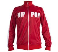 Japan Nippon Retro Rising Sun Vintage Jacket Tracksuit Zipped Japanese Jumper Men's - S Red